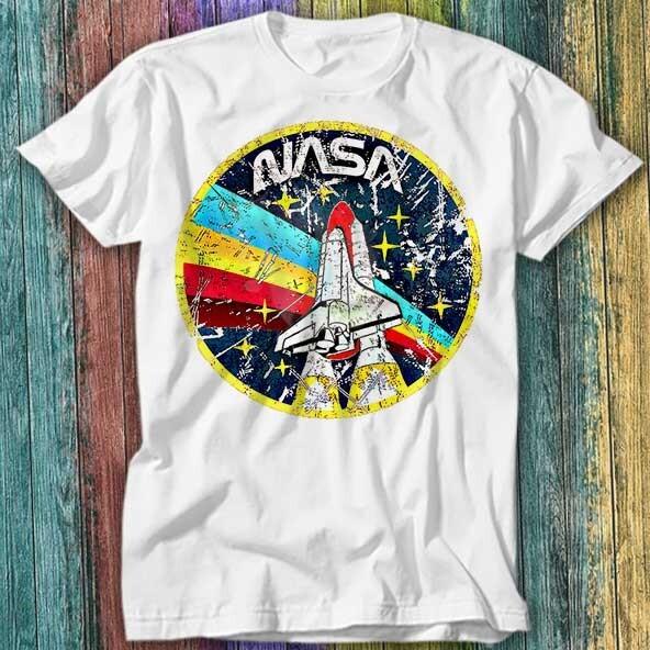 Nasa Distressed Logo Space Agency T Shirt Top Tee 277