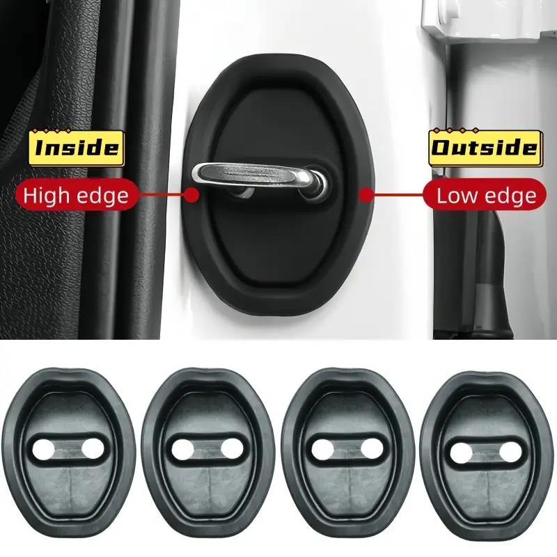 4/12pcs Car Door Lock Shock Absorber Cushion Crash Protection Cushion Seal Guard Plug Silicone Crash Protection Kit Accessories Interior Mirrors 6