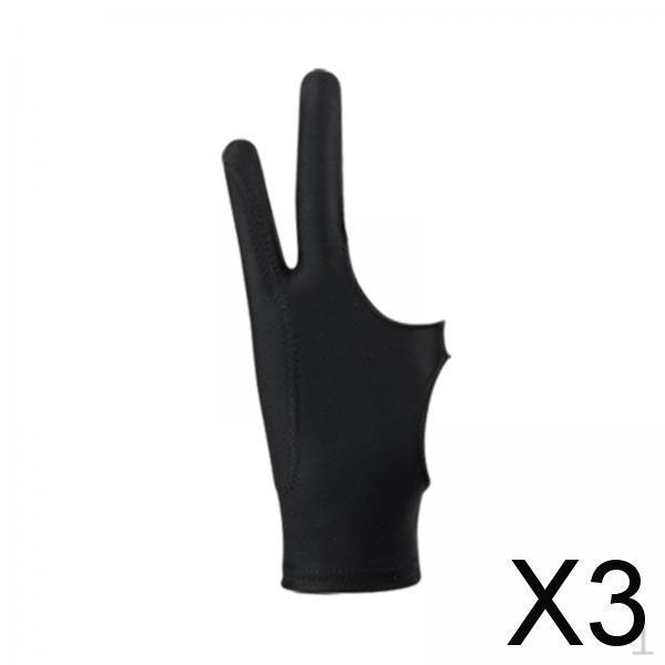 3x Artist Drawing Tablet Gloves, Digital Fits Right And Left Hand, Elastic Graphic