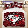 River Plate logo Pattern Bedding Quilt Set Quilt Cover Pillowcase Home Decoration Birthday Gift (1 * duvet cover + 2 * pillowcase, without core)
