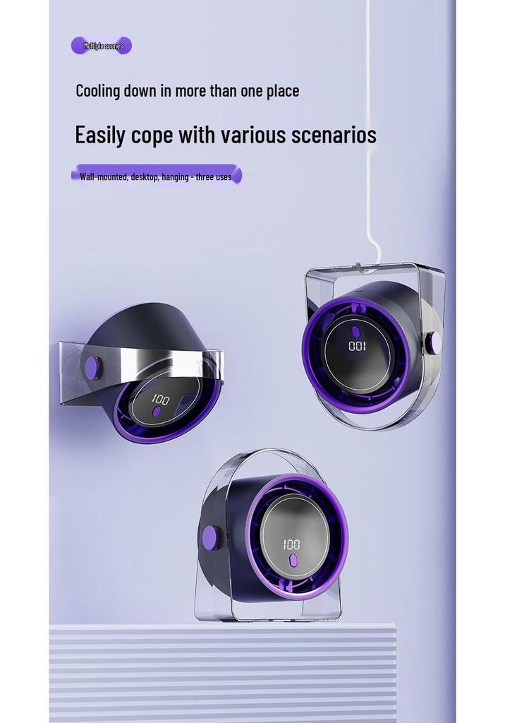 Portable High-Speed Leafless Smart Fan with Digital Display