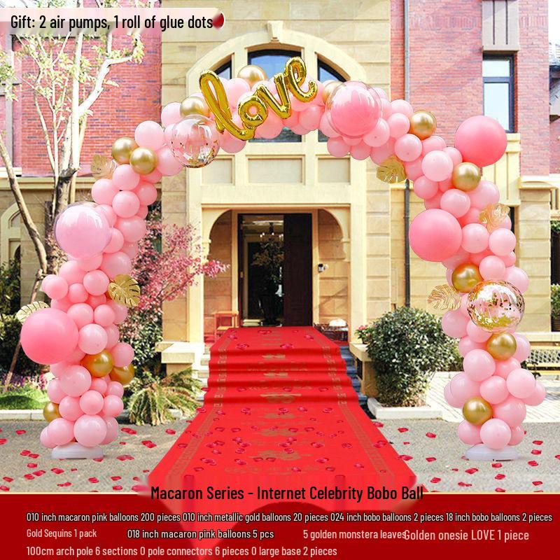 

Свадебная и на день рождения арка из воздушных шаров для мероприятий на открытом воздухе и ворот виллы