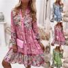 Bohemian Print Midi Loose Women's Summer Dress