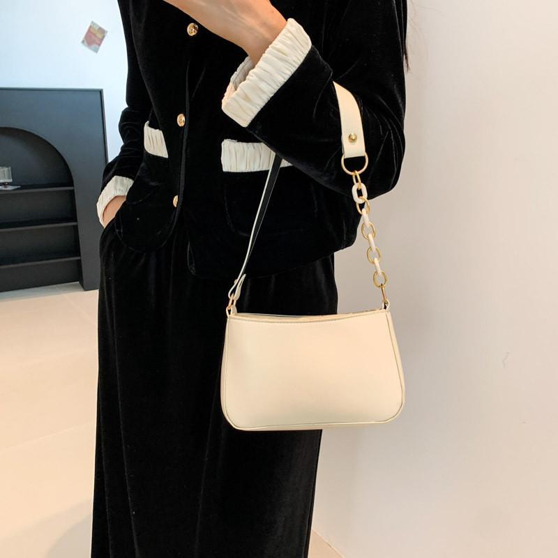 Fashionable Minimalist Pu Shoulder Bag Trendy 2023 Simple Underarm Bag For Women