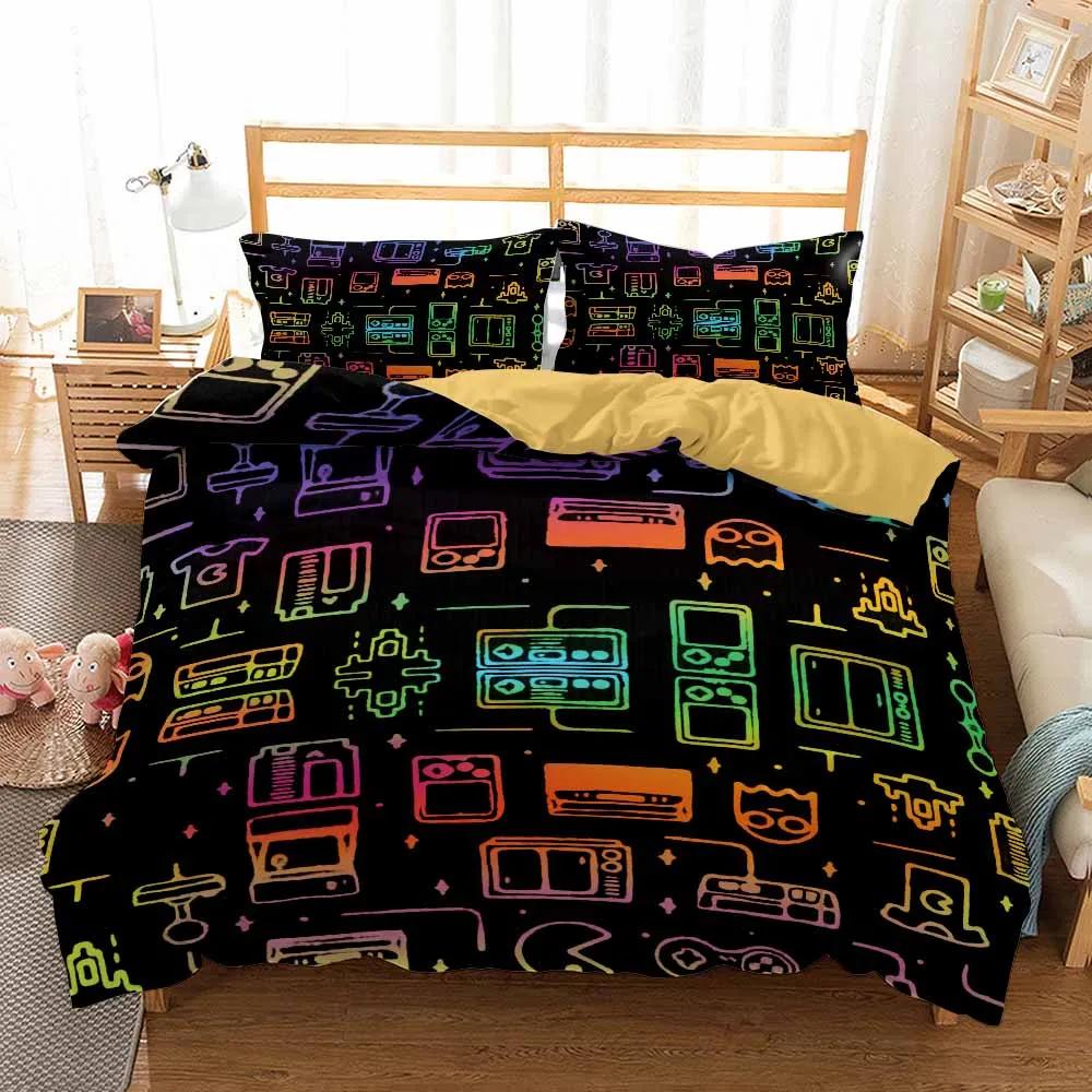 Comforter Print Game Bedroom Bedclothes S Duvet Cove Set For Boy Fashion Design Teenager Bedding Set For Boys Full Twin Queen
