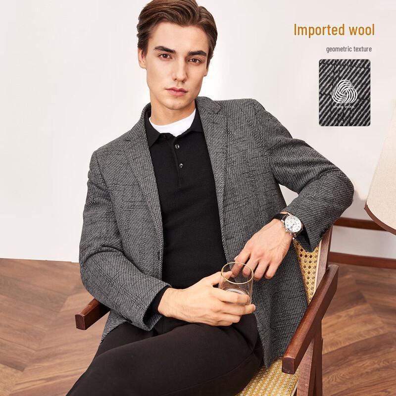 Shanshan Men's Autumn/Winter Wool Blend Suit Jacket