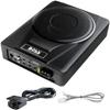 Subwoofer with 800W Deep Slim 12V Power Remote Supports High and Low Level Inputs 8-inch Built-in Amplifier, High-output Speaker, Bass, Compact,
