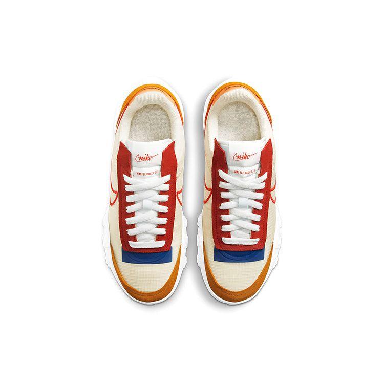 Женские кроссовки Nike Waffle Racer 2X Monarch Коричневые жемчужно-белые Hyper-Crimson — фото 4