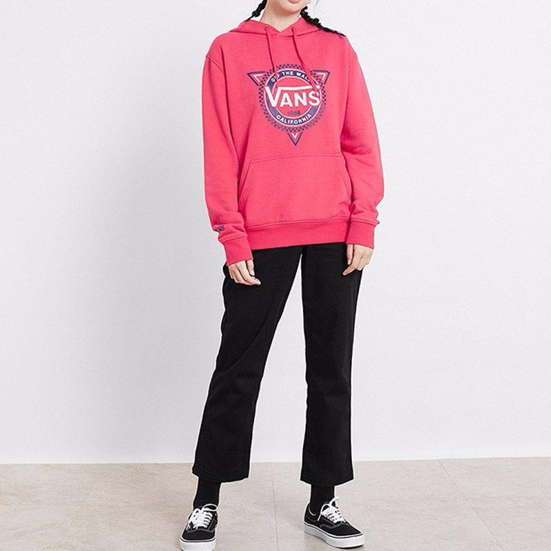 Vans Sweatshirts Unisex Rose Red Hooded Moderate Regular VN0A48CD0HI