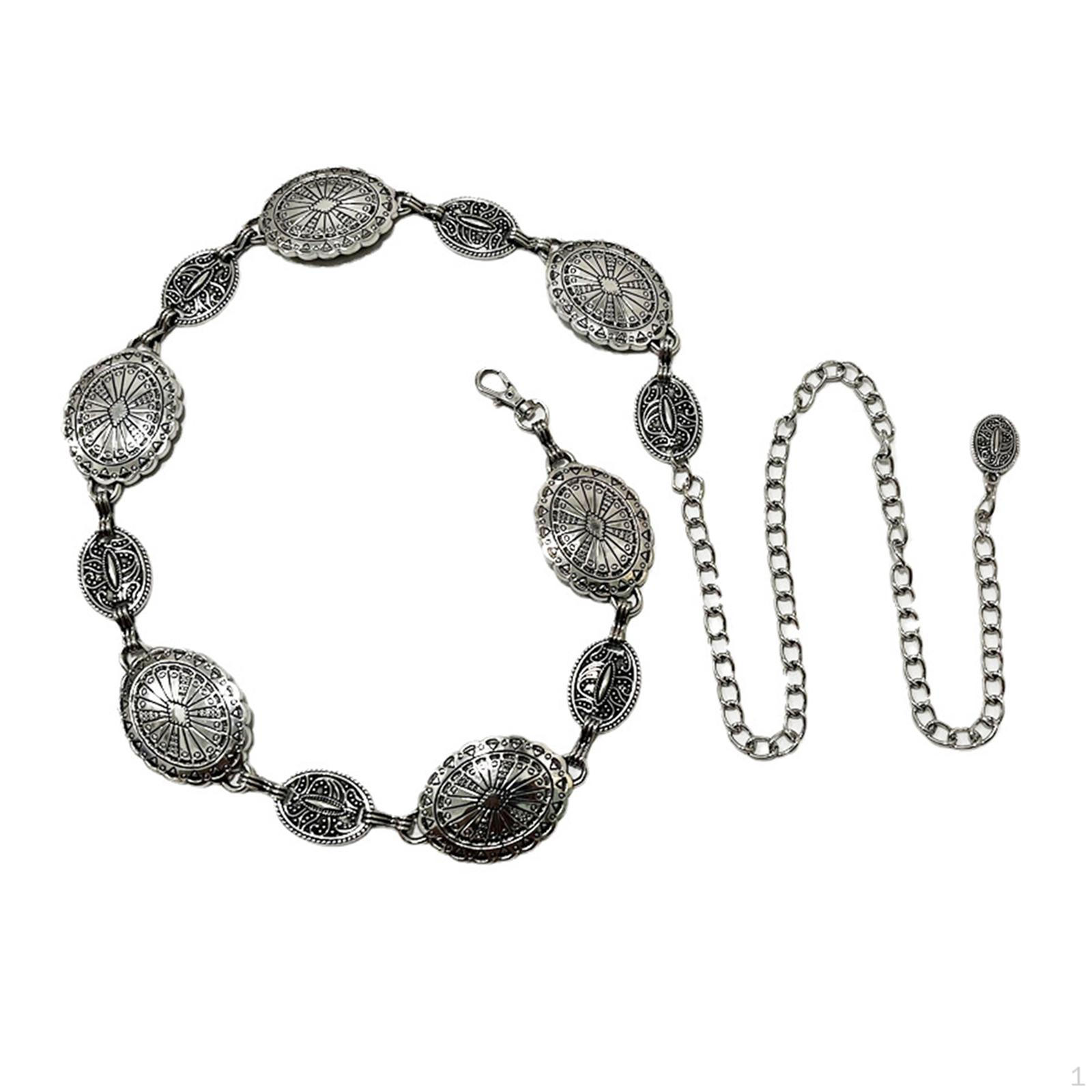 

Элегантный женский пояс-цепочка для изысканного наряда серебряный