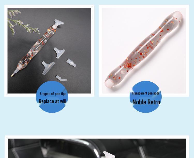 Dual-Head Resin Pen Set for 5D Diamond Painting - DIY Craft Tool