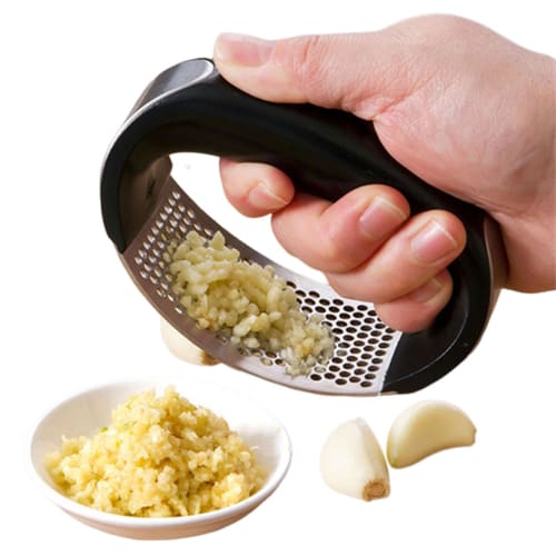 

Stainless Steel Manual Garlic Press Crusher, Kitchen Garlic Crusher with Ergonomic Handle, Garlic Chopper, Ginger Crusher, Garlic Press Crusher, Multi