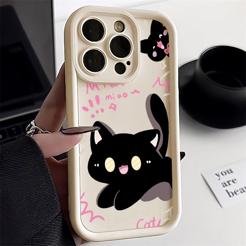 Soft TPU Phone Case For IPhone 17 Pro Max 11 13 16 15 14 12 Air 17 pro Max 16 Pro Max Shockproof Cat Animal Painted Funda Cover