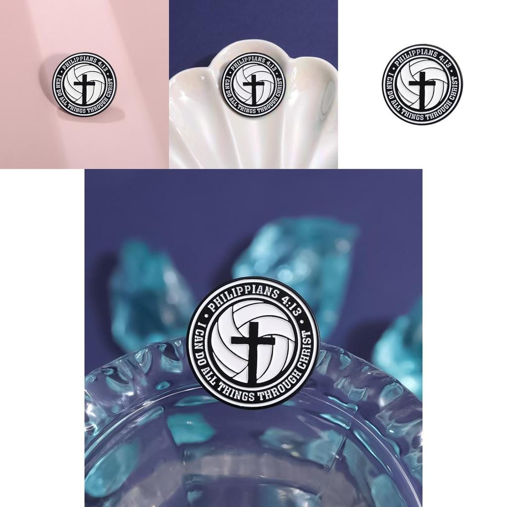 And Trendsetting Cross Letter Design Geometric Metal Badge With Colorful Coating For Enthusiasts Fashion