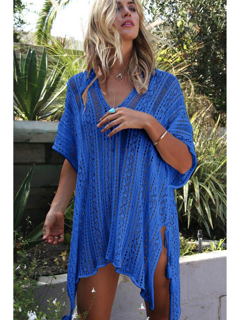 2023 Summer Women's Sun Protection Knit Beach Cover-Up Shirt