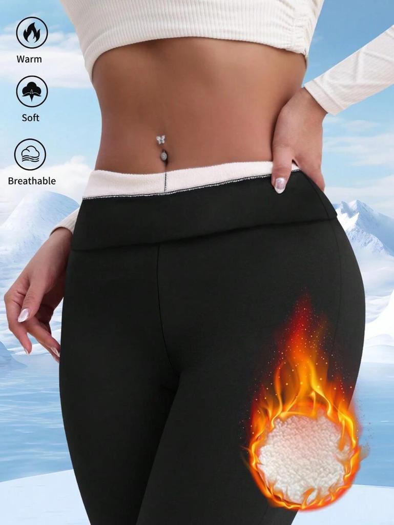 High Waist Fleece Flare Leggings Z91198