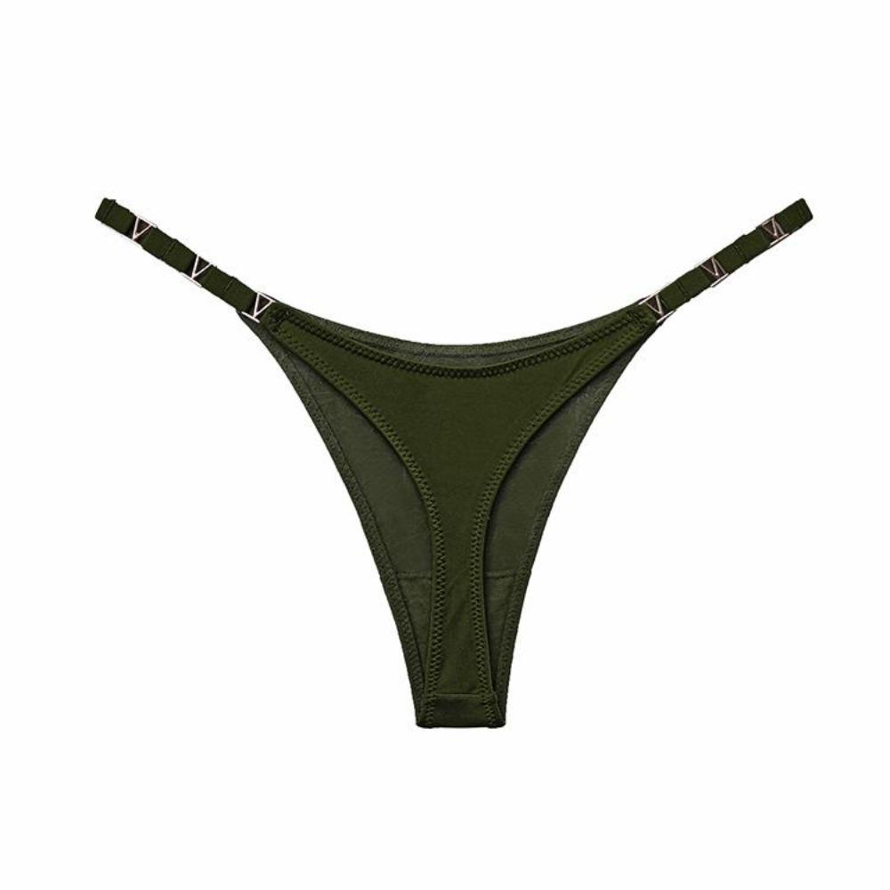 Damskie stringi list miłosny dżetów pas stringi moda Low-Rise Tanga szorty figi Sexy T-back String koronkowa bielizna