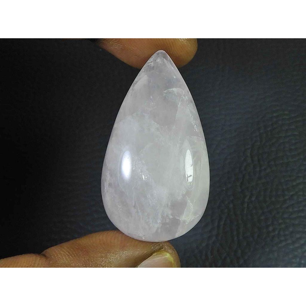23X42X11MM Natural Pink Rose Quartz Pear Healing Crystal Cabochon Gemstone SK-3545