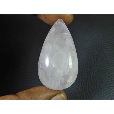 23X42X11MM Natural Pink Rose Quartz Pear Healing Crystal Cabochon Gemstone SK-3545