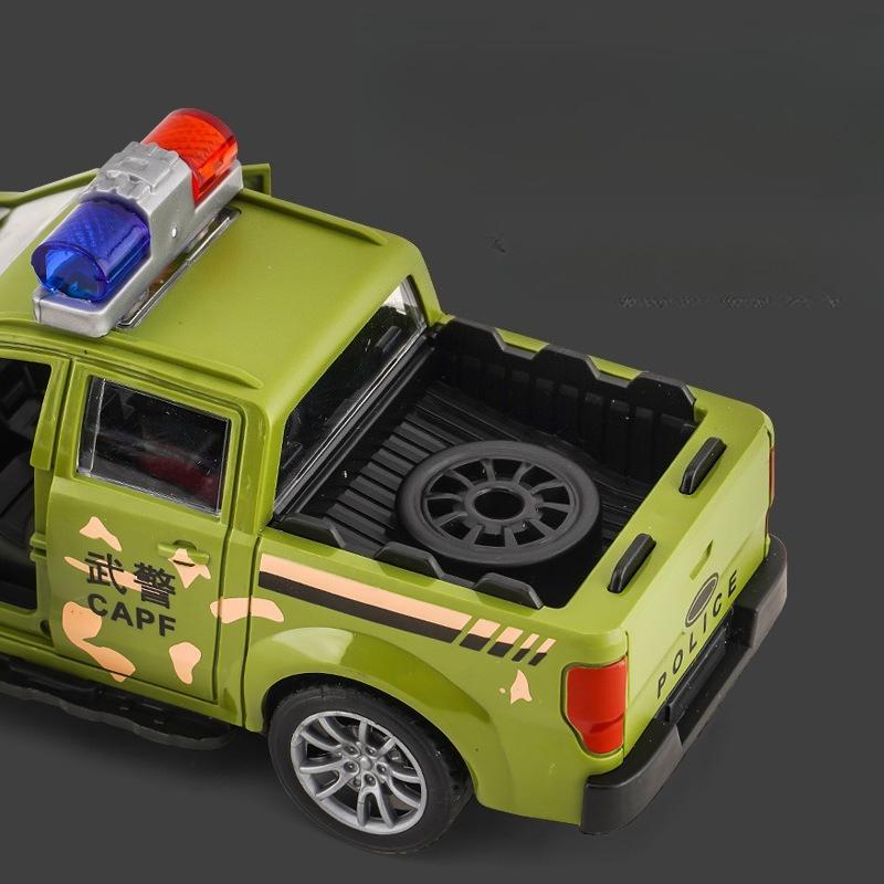 Children's Windup Ambulance and Police Truck Pull Back Toy - Simulated Firefighting Scene Display