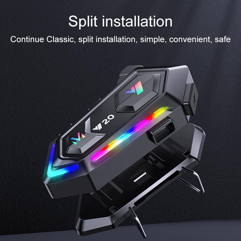 Y20 Bluetooth Helmet Headset: Waterproof, Dustproof, RGB Lights, Heavy Bass.
