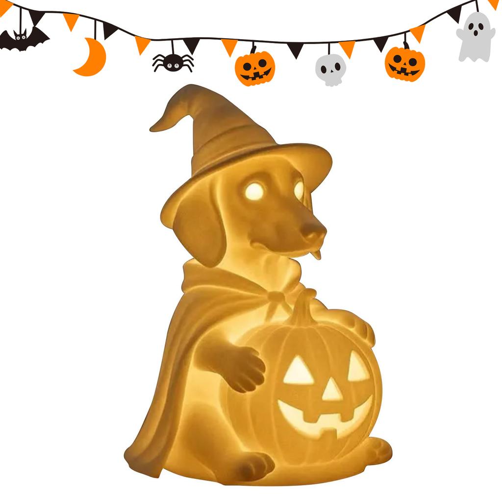 Halloween Decorations Cute Halloween Nightlight LED Ghost Dog Lamp Ghost Puppy Night Light for Home Bedroom Party Decorations
