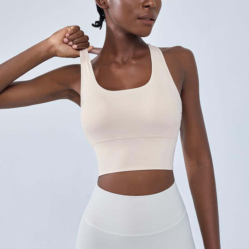 

Элегантный американский спортивный бюстгальтер со съемными вкладышами - Ударопрочный для йоги и бега S