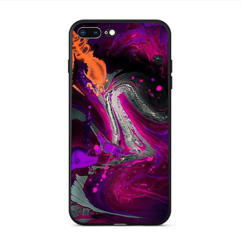 Weiche Telefonhülle mit glänzender Granitstein-Marmorstruktur für iPhone X XS XR 11 Pro Max SE2020 6s 6 7 8 plus 5 5S 10 TPU-Schale