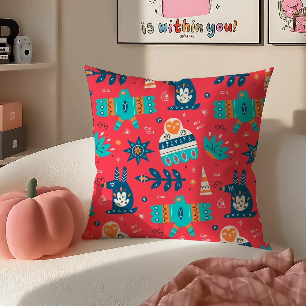 Exotic Bold Art Moroccan Style Cushion Cover Pillowcase Short Plush Invisible Zipper Room Sofa Cushion Cover