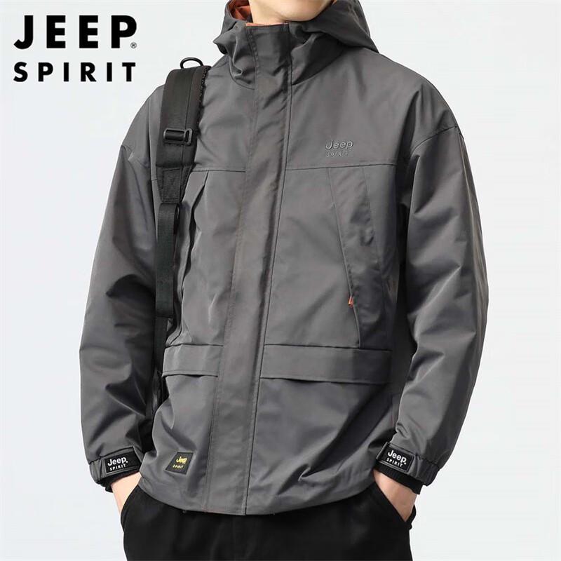 JEEP SPIRIT Men's Fall/Winter Windbreaker Jacket