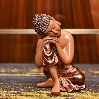 6 Inch Resting Buddha Statue Calm Buddha Decor for Home, Meditation Spaces, Yoga Rooms, Office, Garden, Idea
