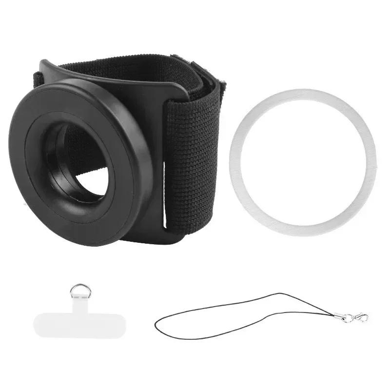 

Strong Magnetic Suction Phone Holder with Wrist Strap Arm Mount for IPhone 12-16 Pro Max Samsung Mobile Bracket Amagi чёрный