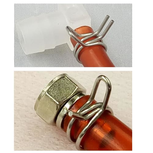 [150-Pack] Dual-Ply Fuel Hose Clamp Set - Fits 5 to 14, Spring Design, Easy Installation, Versatile - Includes Clear Storage Box, Stainless Steel Ho