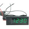 Riloer Car Temperature Clock, 3 In 1 Thermometers, Voltmeter Gauge, Digital Display, Green Light