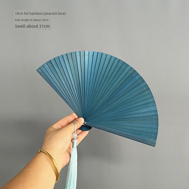 Cut Out 5-Inch Chinese Style Chinese Ancient Style Red and Black Folding Fan