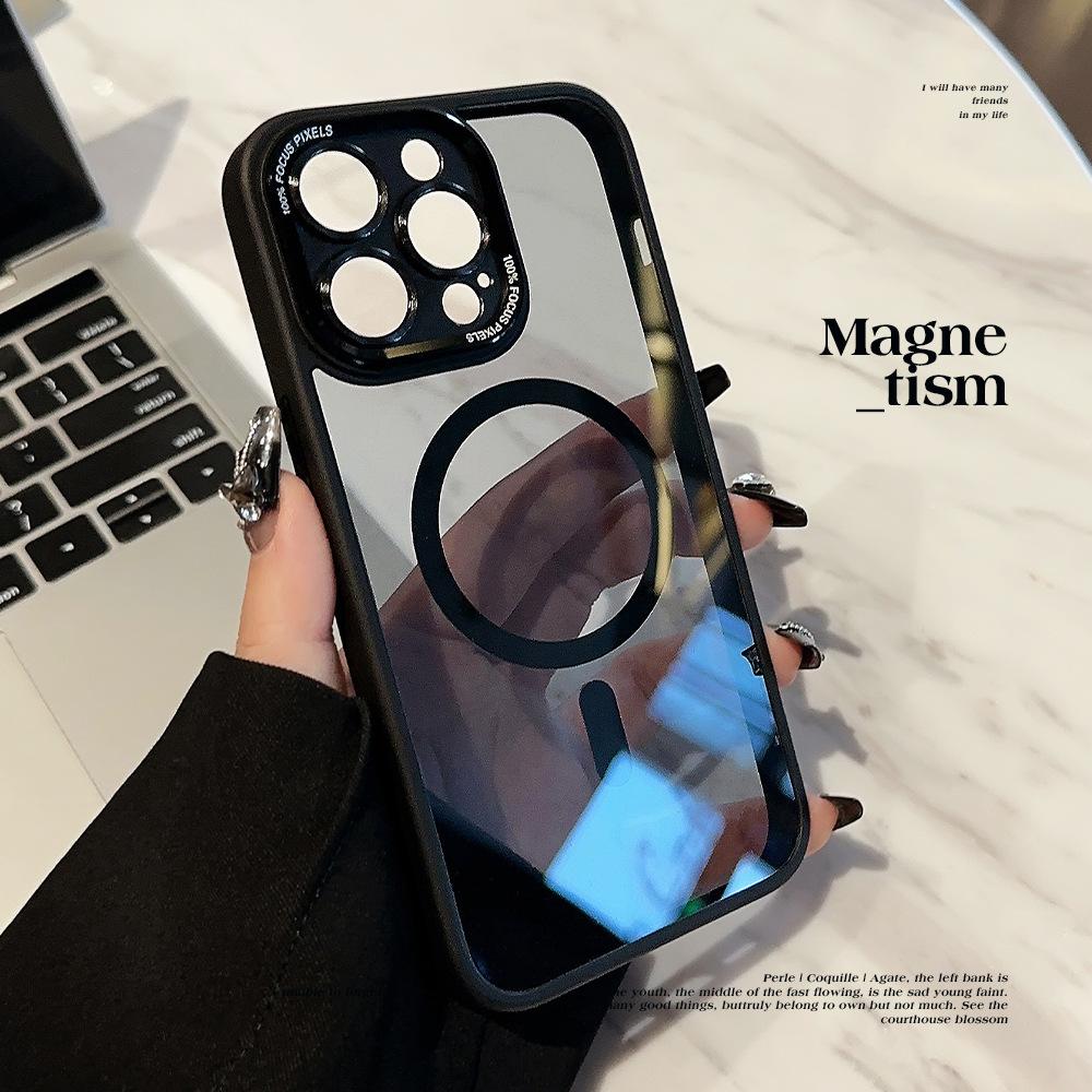 Applicable To IPhone16 Apple 14promax Mobile Phone Case Magnetically Absorbs New 13 High End 11 Metal Lens 12 Trend