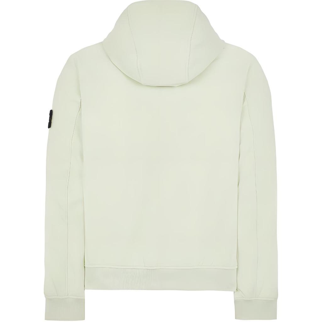 Stone Island SS24 Soft Shell Solid Color Single-Breasted Casual Hooded Windproof Waterproof Breathable Jacket Men jackets Pistachio 801540227-V0051