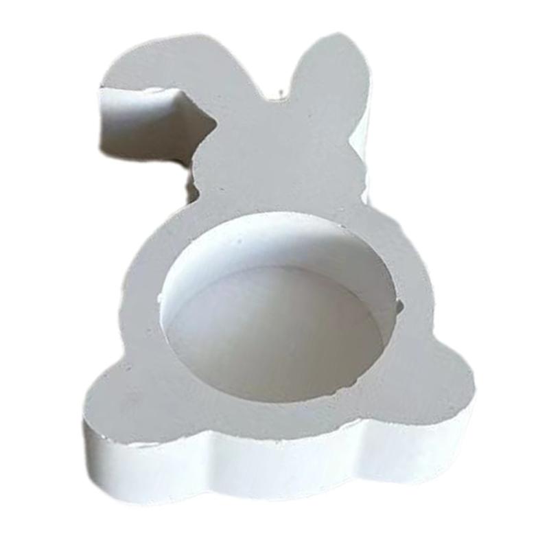 Resin Epoxy Candlestick Silicone Mold Candle Base Mould Rabbit Candle Holders Molds DIY Ornaments Home Decorations