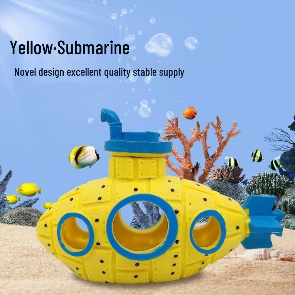 Hot-Selling PVC Submarine Aquarium Decoration: Fish & Shrimp Breeding Cave
