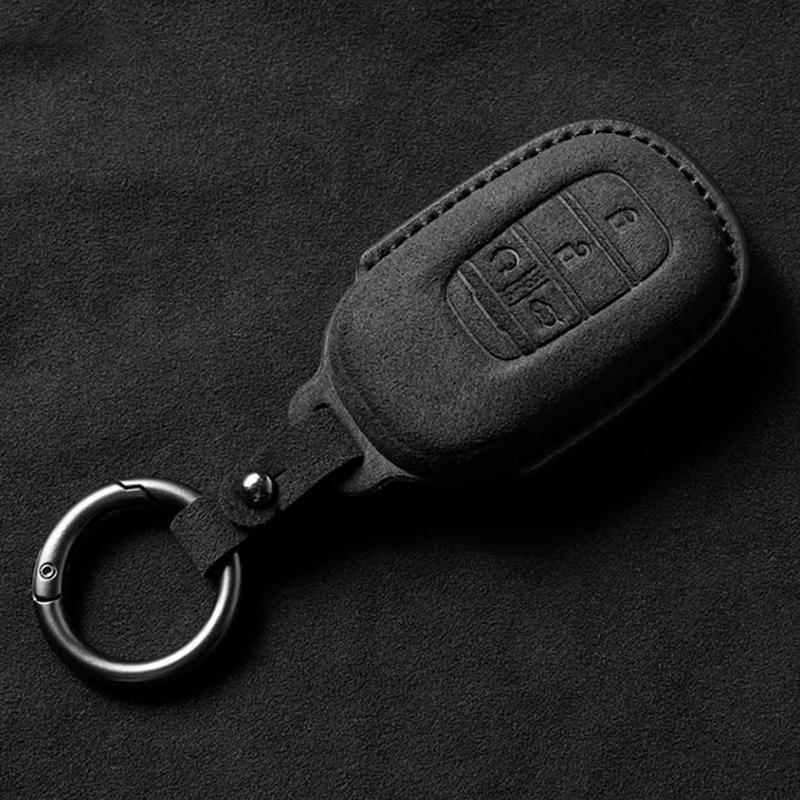 Leather Car Key Case Cover For Honda Civic Accord HR-V CR-V CRV 2022 2023 3 4 Buttons Auto Shell Fob Holder Car Accessories