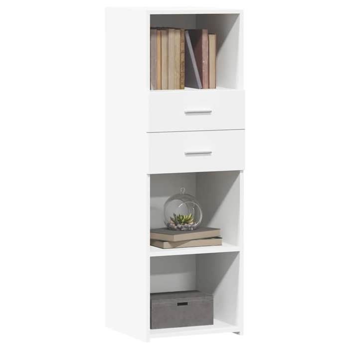 VidaXL Buffet haut blanc 40x42,5x124 cm bois d'ingénierie, buffet, placard, armoire latérale, armoire, armoire de rangement, 846159