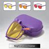 Ultra-light Folding Night Vision Glasses Portable with Glasses Case Anti-blue Light and Non-harmful To Eyes Video Game Glasses