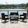 Outdoor Rattan Chair and Table Set