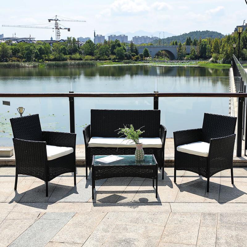 Outdoor Rattan Chair and Table Set