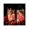 1pc Plastic Gift Bags with Handles, Reusable Transparent Snap Pvc Tote Bags for Mother's Day, Easter, Christmas, Wedding