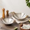 Household Stainless Steel Dry Pot Nonstick Round Bottom Hot Pot Double Handle Korean Soup Pan For Stove Picnic