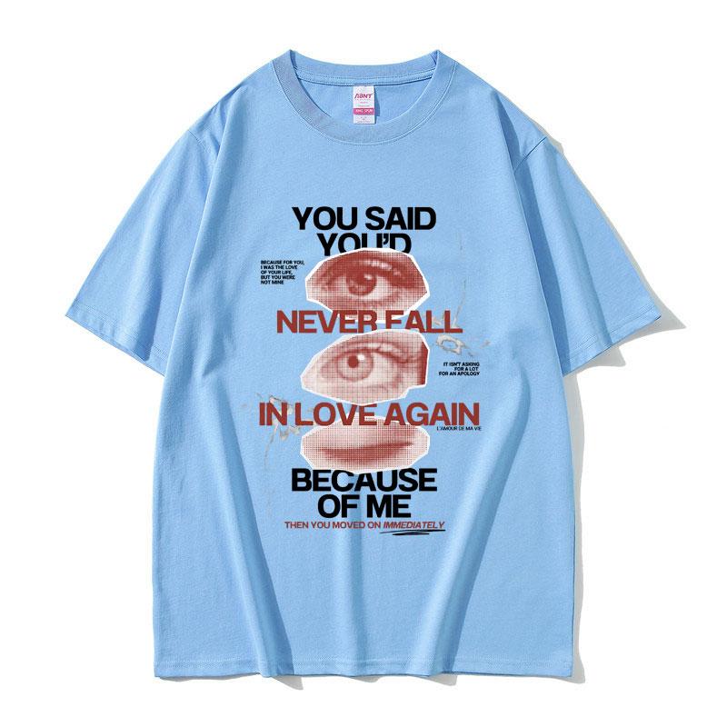 Lamour De Ma Vie Hit Me Hard and Soft Graphic Tshirts Unisex Women Hip Hop Oversized Tshirt Unisexs Fashion Art Aesthetic T Shrts