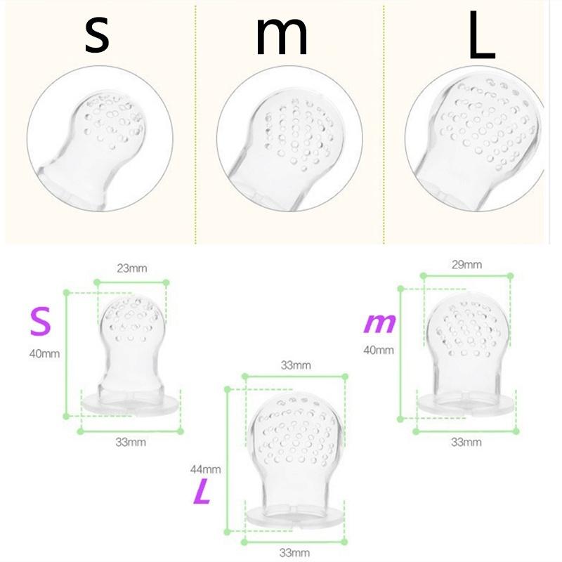 Baby Silicone Fresh Food Feeder Fruit Safe Nipple Teether Bite Bag