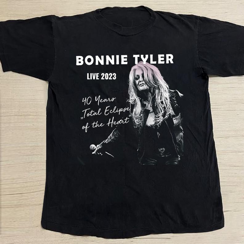 

Bonnie Tyler 40 Years Total Eclipse of the Heart T-Shirt All Size MC573 Unisex T-Shirt XL
