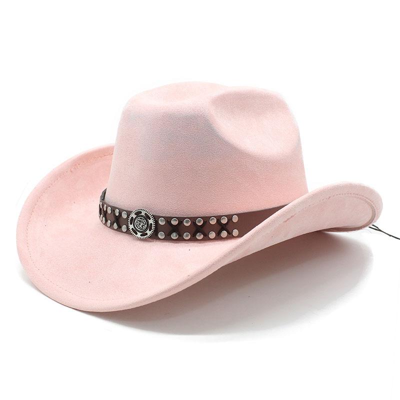 Suede Men'S And Women'S Woolen Denim Jazz Felt Hat Ethnic Style Decorative Curled Top Hat Tibetan Sunshade Sun Protection Hat